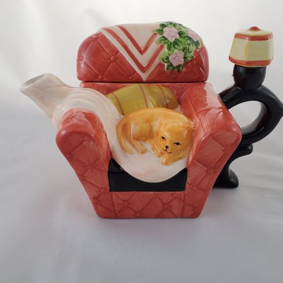 Orange Cat Teapot by Houston Harvest - Picture 6 of 7
